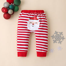 Load image into Gallery viewer, Baby Girls Clothes Sets My First Christmas Deer Stripe Print Outfits Xmas Romper+Hat+Pant Suit Fashion Kid Boy Clothing Set 3PCS