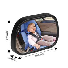 Load image into Gallery viewer, 2 in 1 Mini Safety Car Back Seat Baby View Mirror Adjustable Baby Rear Convex Mirror Car Baby Kids Monitor