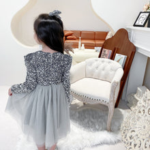 Load image into Gallery viewer, Free Hair Accessories Plush Sequin Dress Girl's Long Sleeve Puffy Dress Fairy Princess Dress