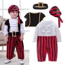 Load image into Gallery viewer, Pirate Captain Cosplay Clothes for Baby Boy Halloween Christmas Fancy Clothes Halloween Costume for Kids Children Pirate Costume