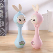 Load image into Gallery viewer, Musical Flashing Baby Rattles Infant Bells Juguetes Rabbit Hand Bells Rattles Newborn Baby Toy Early Educational Baby Toys 0-12M