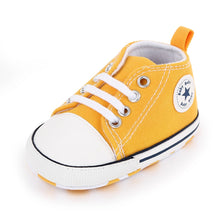 Load image into Gallery viewer, Baby Shoes Boy Girl Star Solid Sneaker Cotton Soft Anti-Slip Sole Newborn Infant First Walkers Toddler Casual Canvas Crib Shoes