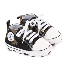 Load image into Gallery viewer, Baby Shoes Boy Girl Star Solid Sneaker Cotton Soft Anti-Slip Sole Newborn Infant First Walkers Toddler Casual Canvas Crib Shoes
