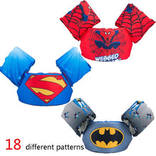 Load image into Gallery viewer, Kids Baby Life Vest Superman Batman Spiderman Swimming Boys Girls Jacket Fishing Superhero Swimming Circle Pool Accessories Ring