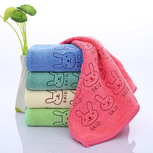 Load image into Gallery viewer, 25*50cm Cute Baby Kid Towel Face Microfiber Absorbent Drying Bath Beach Towel Washcloth Swimwear Baby Towel Cotton Kids Towel