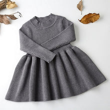 Load image into Gallery viewer, Baby Dresses For Girls Autumn Winter Long Sleeved Knit princess dress Lotus Leaf Collar Pocket Doll Dress Girls Baby Clothing
