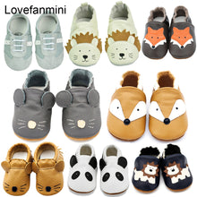 Load image into Gallery viewer, Baby Shoes Soft bebe Leather newborn booties for babies Baby Boys Girls Infant toddler Moccasins Slippers First Walkers sneakers