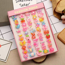 Load image into Gallery viewer, Children's Ring Female Cartoon Jewelry Princess Ring Resin Toy Set Kindergarten Little Gift Girl Handwear