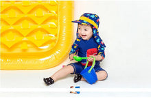Load image into Gallery viewer, Swimwear Baby Kids Long Sleeve Blue Fish Baby Boy Swimwear Suits One Piece Swimsuit Baby Swimsuit Bathing Suits 80-130cm Baby