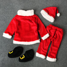 Load image into Gallery viewer, Baby Christmas Clothes 4PCS Newborn Infant Baby Santa Christmas Tops+Pants+Hat+Socks Outfit Set Costume Xmas Winter Clothing