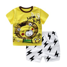 Load image into Gallery viewer, Baby Boys Clothing Sets Baseball Uniform 2pcs/Set  Baby Girls Clothes Cartoon Blue Whale Short Sleeve Infant Cotton Underwear