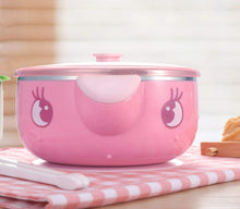 Load image into Gallery viewer, VALUEDER Best Feeding Bowl with Suction Base Stianless Steel 300ml Non-spill Insulated and Sealed Baby Bowl for Kids