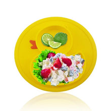 Load image into Gallery viewer, Cute Small Yellow Duck Silicone Happy Baby Kids Anti-drop Suction Table Food Tray Place mat Plate Bowl Mat