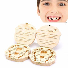 Load image into Gallery viewer, Lovely Girl /Boy Image Wooden Baby Milk Teeth Box Baby Souvenirs Fetal Hair Tooth Collection Save Box Recording Baby Growth
