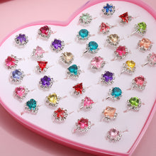 Load image into Gallery viewer, Children's Ring Female Cartoon Jewelry Princess Ring Resin Toy Set Kindergarten Little Gift Girl Handwear