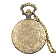 Load image into Gallery viewer, In Wonderland Theme Bronze Quartz Pocket Watches Hot Sell Vintage Fob Watches Time In The Pocket Christmas Brithday Gift