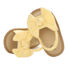 Load image into Gallery viewer, Baby Girls Bow Knot Sandals Cute Summer Soft Sole Flat Princess Shoes Infant Non-Slip First Walkers
