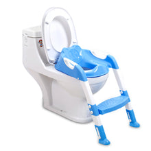 Load image into Gallery viewer, Folding Baby Potty Training Chair with Adjustable Ladder