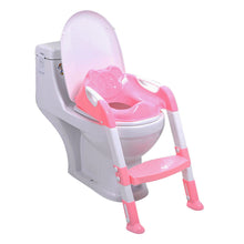 Load image into Gallery viewer, Folding Baby Potty Training Chair with Adjustable Ladder