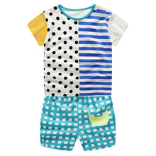 Load image into Gallery viewer, Baby Boys Clothing Sets Baseball Uniform 2pcs/Set  Baby Girls Clothes Cartoon Blue Whale Short Sleeve Infant Cotton Underwear