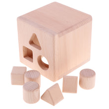 Load image into Gallery viewer, Kids Wooden Shape Sorter Cube Educational Montessori Toys Gift Toddler Baby Stacking & Matching Game Gifts