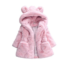 Load image into Gallery viewer, Winter Baby Girls Clothes Faux Fur Fleece Coat Pageant Warm Jacket Xmas Snowsuit 1-8Y Baby Hooded Jacket Outerwear