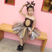 Load image into Gallery viewer, Deer Tutu Dress Baby Girls Dresses for Girls Halloween Costume For Kids Elk Cosplay Christmas Birthday Party Dress With Headband