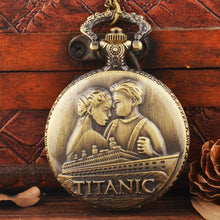 Load image into Gallery viewer, In Wonderland Theme Bronze Quartz Pocket Watches Hot Sell Vintage Fob Watches Time In The Pocket Christmas Brithday Gift