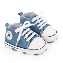 Load image into Gallery viewer, Baby Shoes Boy Girl Star Solid Sneaker Cotton Soft Anti-Slip Sole Newborn Infant First Walkers Toddler Casual Canvas Crib Shoes