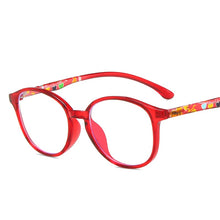Load image into Gallery viewer, new children anti-blue light flat mirror baby retro frame baby round frame TR90 jelly colored glasses