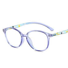 Load image into Gallery viewer, new children anti-blue light flat mirror baby retro frame baby round frame TR90 jelly colored glasses
