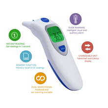 Load image into Gallery viewer, Baby Termometro Digital IR LCD Infrared Dual Mode Adult Forehead Body Ear Thermometer Measurement With Alarm Function Accurately