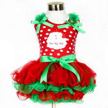 Load image into Gallery viewer, New Year Baby Girl Christmas Dress Girl's Merry Christmas Dress Children Kids Cotton Dot Dress Girls Tutu Santa Clus Costume