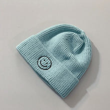 Load image into Gallery viewer, Baby Hat Solid Color Boy Girl Cartoon Smile Embroidery Winter Kids Knitted Hats Children  Warm Beanies Child Caps For Babies