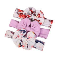 Load image into Gallery viewer, 3 Pcs/Set Printed Baby Headband Elastic Bows Newborn Kids Turban Dot Headbands Hair Band For Girls Baby Hair Accessories