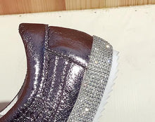 Load image into Gallery viewer, Sneakers Women Flats Golden Silver Shoes Rhinestone Bling Casual Shoes Korean Luxury Creepers Superstar Shoes Streetwear
