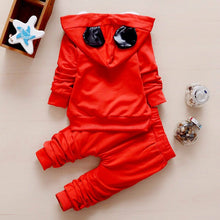 Load image into Gallery viewer, 3pcs/set Baby Boy Girl Clothes Cartoon Mickey Mouse Bear Hooded Coat+T Shirt+Pant Kid Sport Suit For Children Clothing Tracksuit