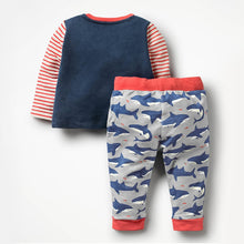 Load image into Gallery viewer, Boys Set with Animal Applique Sweatshirt+Pants Autumn Winter Children Clothing Sets Kids Back to School Outfit Baby Boys Clothes