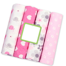Load image into Gallery viewer, 4Pcs/Lot Baby Blankets Newborn Muslin Diapers 100% Cotton Baby Swaddle Blanket for Newborns Photography Kids Muslin Swaddle Wrap