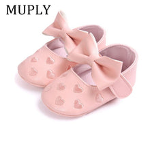 Load image into Gallery viewer, Baby PU Leather Baby Boy Girl Baby Moccasins Moccs Shoes Bow Fringe Soft Soled Non-slip Footwear Crib Shoes