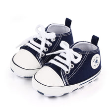 Load image into Gallery viewer, Baby Shoes Boy Girl Star Solid Sneaker Cotton Soft Anti-Slip Sole Newborn Infant First Walkers Toddler Casual Canvas Crib Shoes