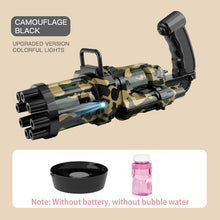 Load image into Gallery viewer, New Magic dolphin Gatling Bubble Gun Automatic Bubble Machine Gun Soap Bubble Blower Outdoor Kids Child Toy for Kids