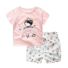 Load image into Gallery viewer, Baby Boys Clothing Sets Baseball Uniform 2pcs/Set  Baby Girls Clothes Cartoon Blue Whale Short Sleeve Infant Cotton Underwear