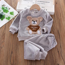 Load image into Gallery viewer, New Autumn Winter Baby Clothes Pajamas Sets Girls Pajamas Children Warm Flannel Fleece Catoon Bear Kids Sleepwear Home Suit 1-6Y