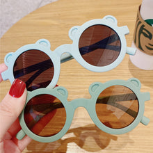 Load image into Gallery viewer, New Kids Sunglasses Cartoon Bear Shape Girls Boy Children Sun Glasses Round Street Beat Eyeglasses Cute Baby Shades Eyewears UV
