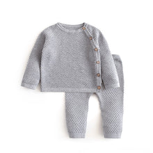 Load image into Gallery viewer, Infant Baby Sweater Suit 2021 Autumn Winter Girl Knitting Sweater Set Warm Baby Boy Clothing 2pcs Newborn Baby Clothes 0-3 Years