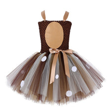 Load image into Gallery viewer, Deer Tutu Dress Baby Girls Dresses for Girls Halloween Costume For Kids Elk Cosplay Christmas Birthday Party Dress With Headband