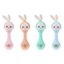 Load image into Gallery viewer, Musical Flashing Baby Rattles Infant Bells Juguetes Rabbit Hand Bells Rattles Newborn Baby Toy Early Educational Baby Toys 0-12M