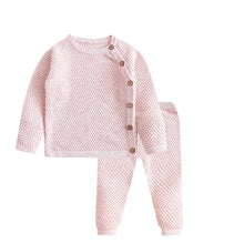 Load image into Gallery viewer, Baby Boy Girl Clothes Sets Spring Autumn Solid Newborn Baby Girl Clothing Long Sleeve Tops + Pants Outfits Casual Baby Pajamas