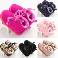 Load image into Gallery viewer, Newborn Baby Girl Boy Shoes Warm Snow Boots Toddler Infant Booties Prewalker Black White Pink